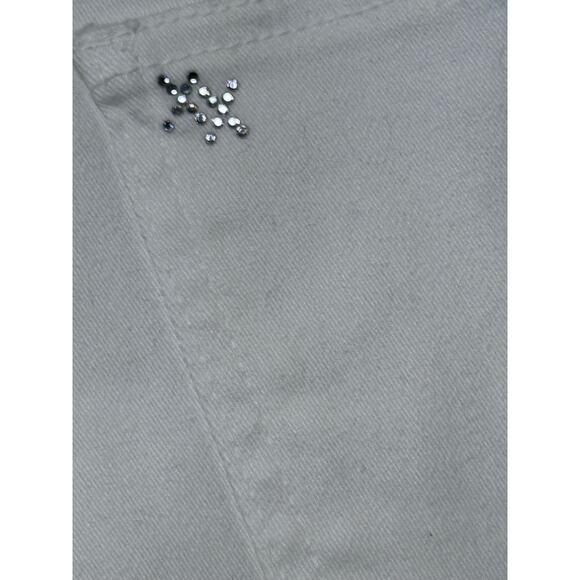 BrazilRoxx hand Embroidered Capri Pants White Sz 10 Boho Chic unique craftcore - Picture 8 of 9